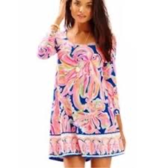 Lilly Pulitzer Emma Dress Banana Flambé Print Size Large - Picture 1 of 7